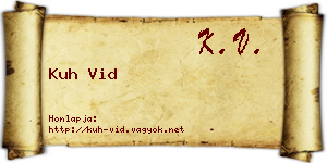 Kuh Vid névjegykártya